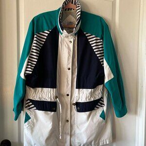Vintage Current Seen Color Block Windbreaker Jacket Women's size Large